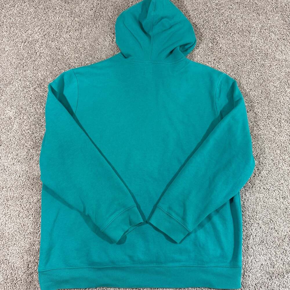GAP Arch Logo Hoodie Mens XL Green Mirage Pullover Fleece Sweatshirt EUC - Picture 2 of 8